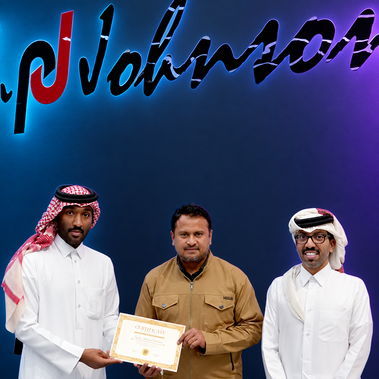 Sajedur Rahman Chowdhury at a certificate presentation